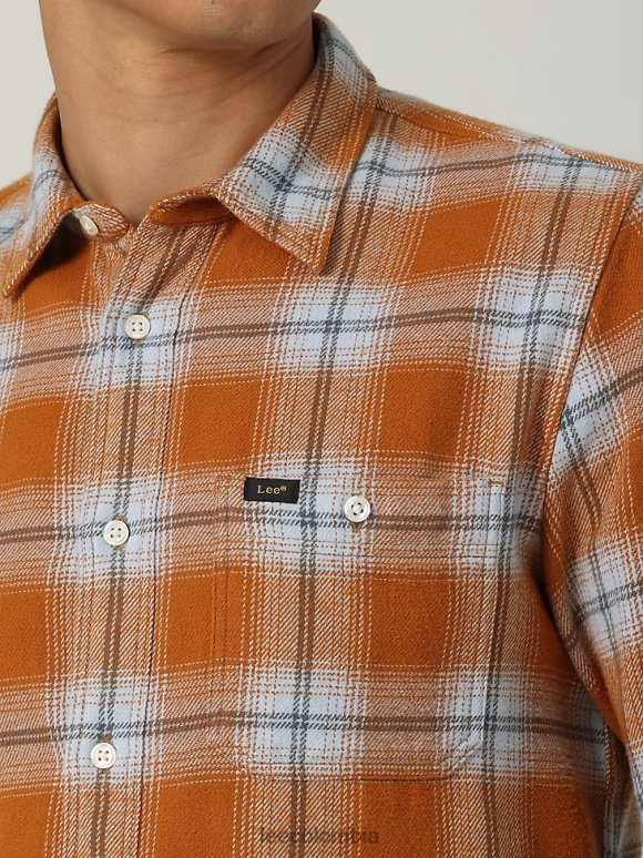 Lee hombres camisa con botones de ocio de colección europea caramelo ropa Z6H6F941