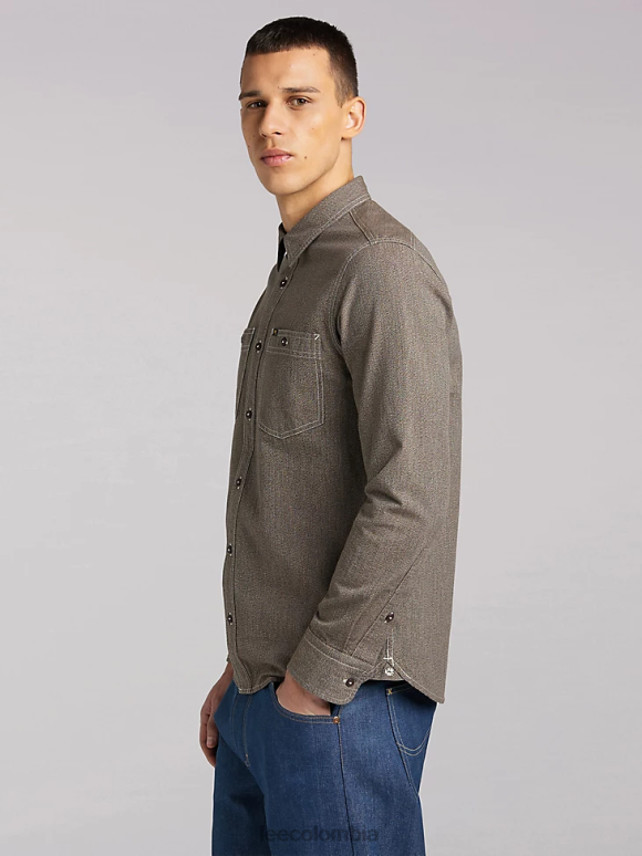 Lee hombres camisa de trabajo 101 bistre ropa Z6H6F932