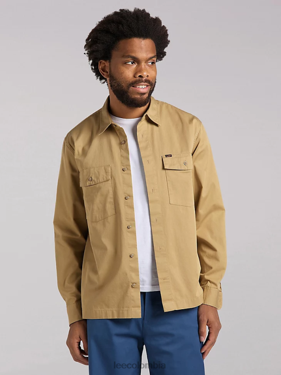 Lee hombres camisa tejida chetopa colección europea arcilla ropa Z6H6F940
