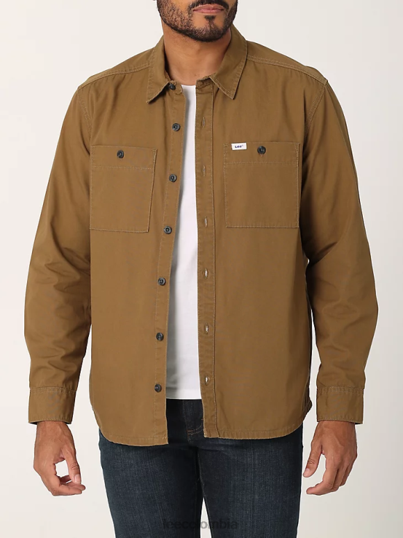 Lee hombres ropa de trabajo sobrecamisa lisa planta rodadora ropa Z6H6F924
