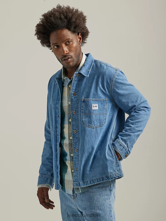 Lee hombres ropa de trabajo sobrecamisa vaquera holgada himno azul ropa Z6H6F911