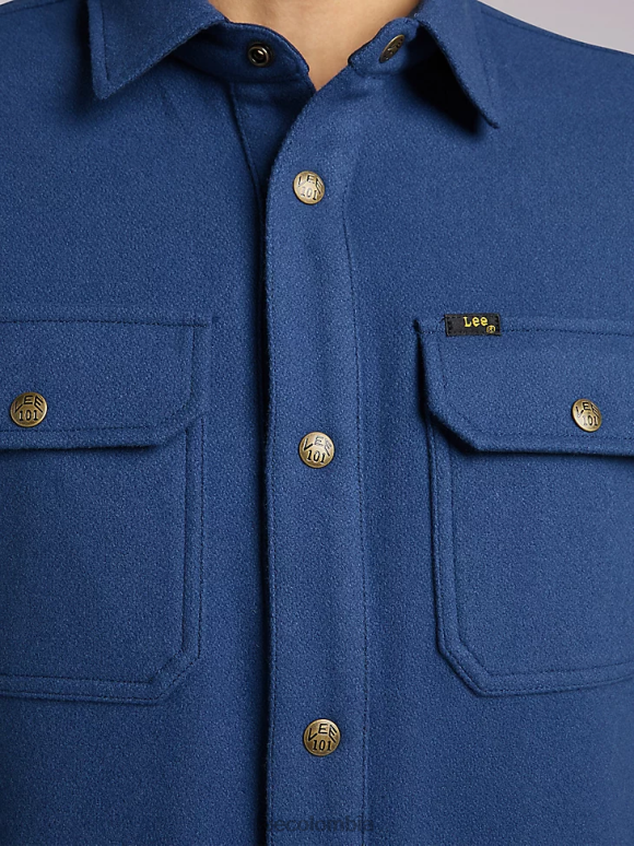 Lee hombres sobrecamisa de lana 101 lago azul ropa Z6H6F930