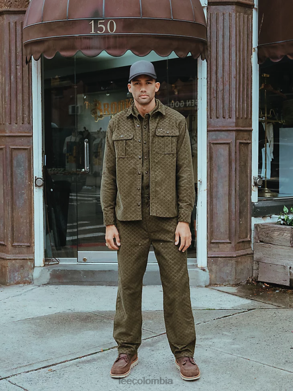 Lee x The Brooklyn Circus hombres camisa con botones de pana de Working West col rizada ropa Z6H6F939