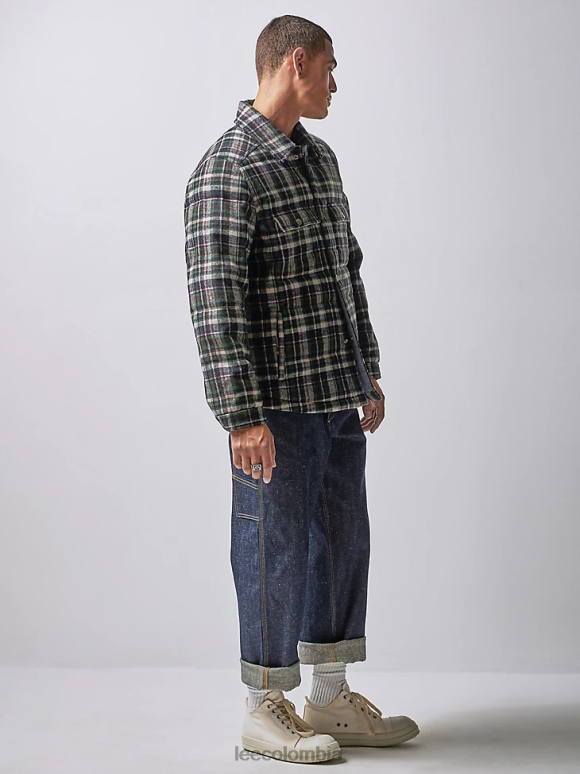 Lee x The Brooklyn Circus hombres sobrecamisa acolchada del oeste humo blanco/unión-todo negro ropa Z6H6F938