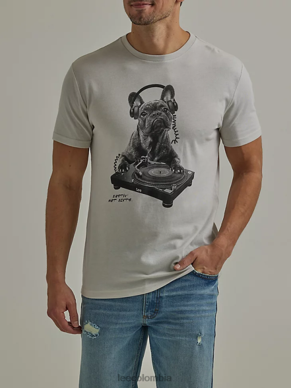 Lee hombres camiseta con estampado de perro dj brezo de roca lunar ropa Z6H6F861