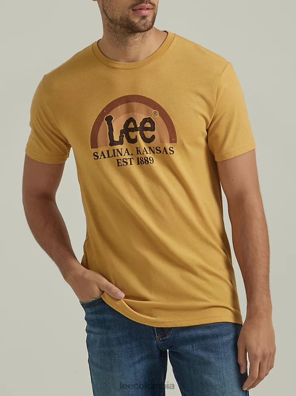 Lee hombres camiseta con gráfico de arcoíris oro pálido ropa Z6H6F841