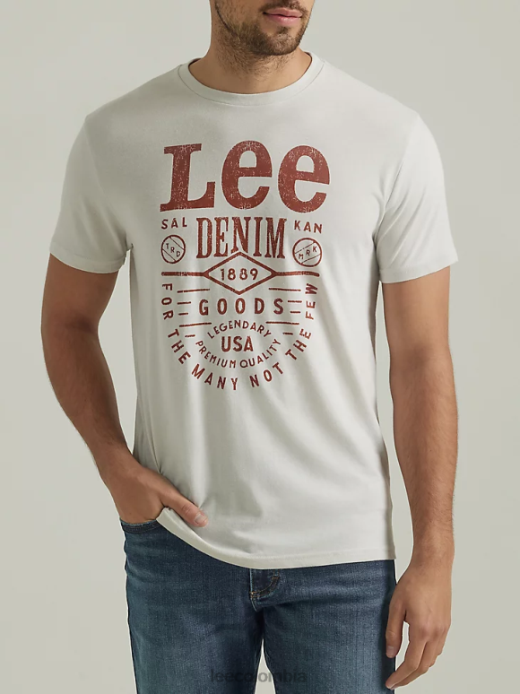 Lee hombres camiseta con gráfico de artículos de mezclilla brezo de roca lunar ropa Z6H6F860