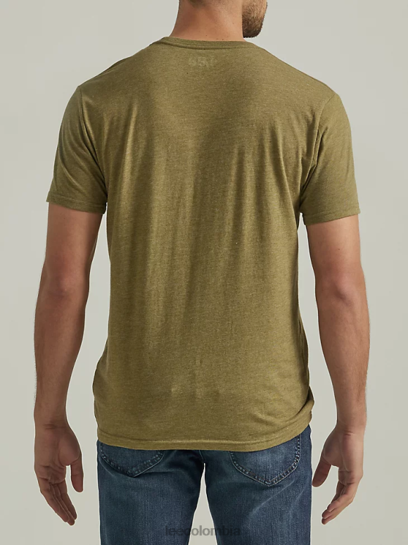 Lee hombres camiseta con gráfico de escudo alado capuleto oliva brezo ropa Z6H6F863