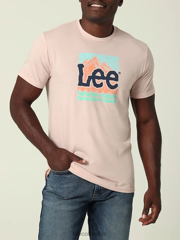 Lee hombres camiseta con gráfico de montaña látigo de melocotón ropa Z6H6F871