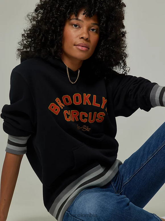 Lee x The Brooklyn Circus hombres sudadera con capucha gráfica negro ropa Z6H6F958