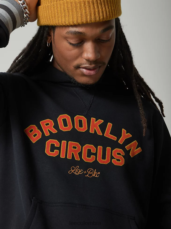 Lee x The Brooklyn Circus hombres sudadera con capucha gráfica negro ropa Z6H6F958