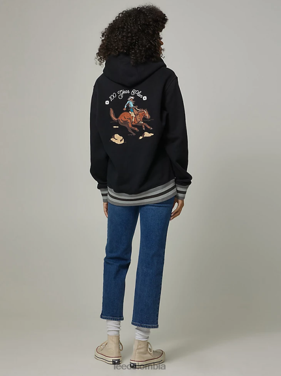 Lee x The Brooklyn Circus hombres sudadera con capucha gráfica negro ropa Z6H6F958