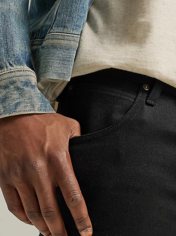 Lee hombres Vaqueros 101s de ajuste regular con bragueta de botones negro seco ropa Z6H6F698