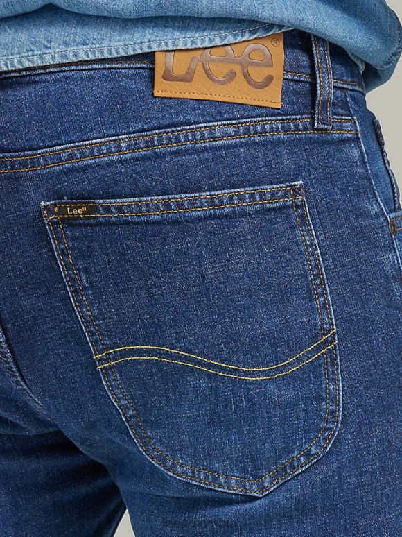 Lee hombres Vaqueros cónicos ajustados Luke de la colección europea Kansas desgastado oscuro ropa Z6H6F671