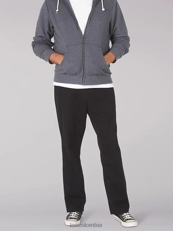 Lee hombres jeans cónicos de ajuste recto mvp de movimiento extremo (grandes y altos) unión-todo negro ropa Z6H6F692