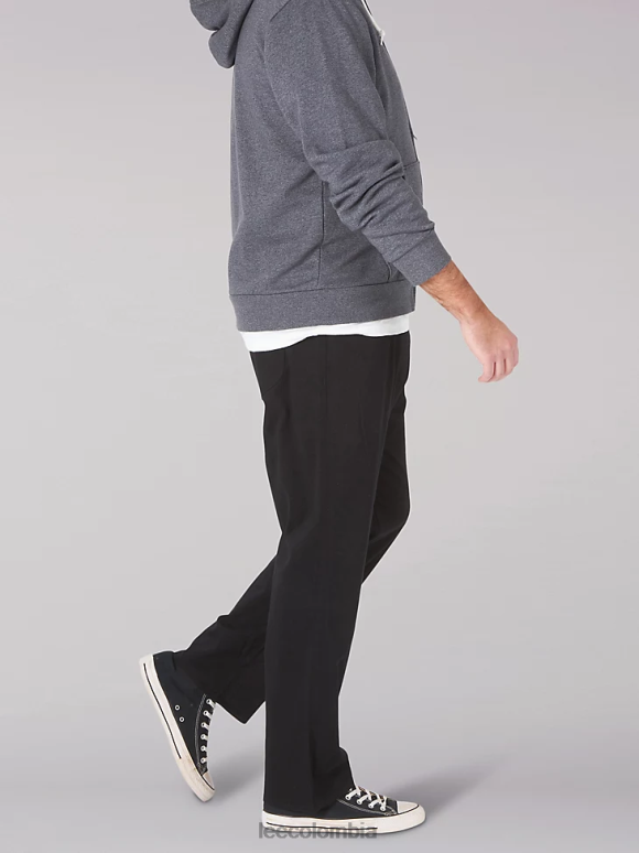 Lee hombres jeans cónicos de ajuste recto mvp de movimiento extremo (grandes y altos) unión-todo negro ropa Z6H6F692