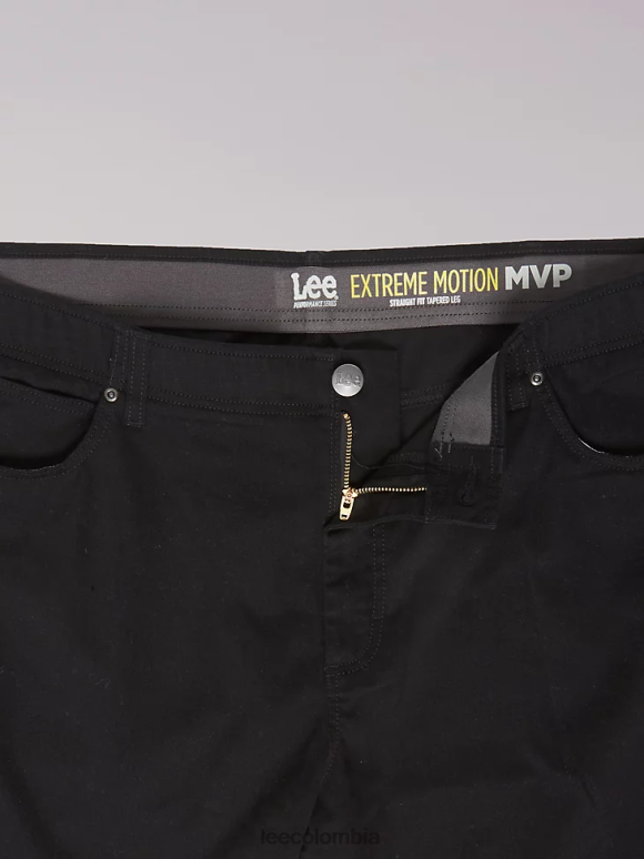 Lee hombres jeans cónicos de ajuste recto mvp de movimiento extremo (grandes y altos) unión-todo negro ropa Z6H6F692