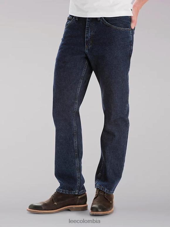 Lee hombres Jean de corte regular y pierna recta (grandes y altos) piedra oscura ropa Z6H6F576