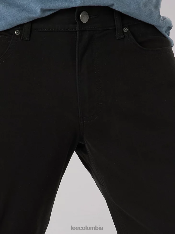 Lee hombres Vaqueros de sarga de ajuste recto súper suaves de movimiento extremo unión-todo negro ropa Z6H6F642