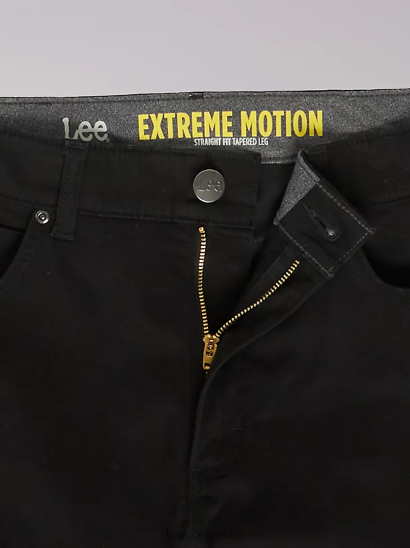 Lee hombres Vaqueros de sarga de ajuste recto súper suaves de movimiento extremo unión-todo negro ropa Z6H6F642