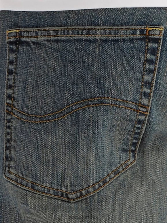 Lee hombres Vaqueros holgados de pierna recta con ajuste personalizado (grandes y altos) piedra desgastada ropa Z6H6F583