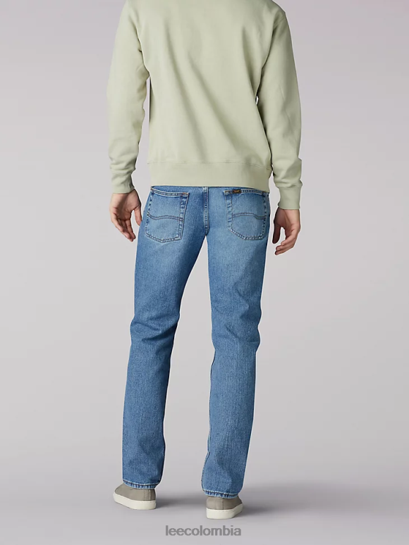 Lee hombres Vaqueros rectos de corte regular 100% algodón piedra antigua ropa Z6H6F486