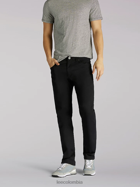 Lee hombres jeans ajustados con pernera recta Extreme Motion negro ropa Z6H6F550