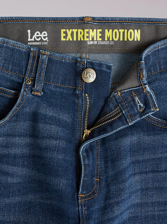 Lee hombres jeans ajustados de pernera recta Extreme Motion conrado ropa Z6H6F556