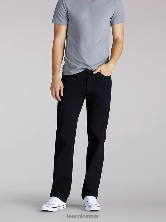 Lee hombres jeans holgados con pernera recta doble negro ropa Z6H6F569