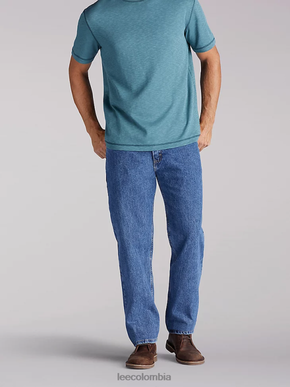 Lee hombres jeans holgados con pernera recta piedra mediana ropa Z6H6F566