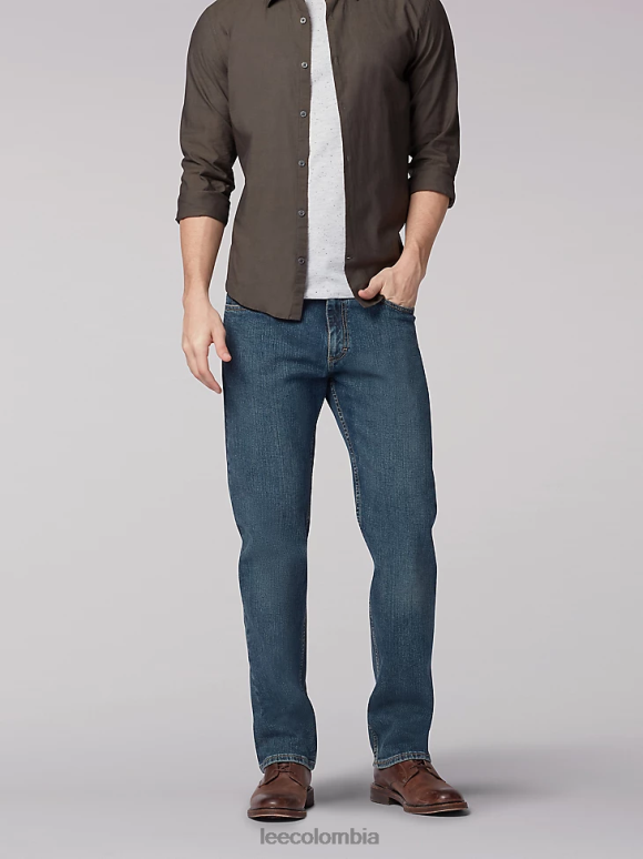 Lee hombres jeans rectos de corte regular jefe ropa Z6H6F545