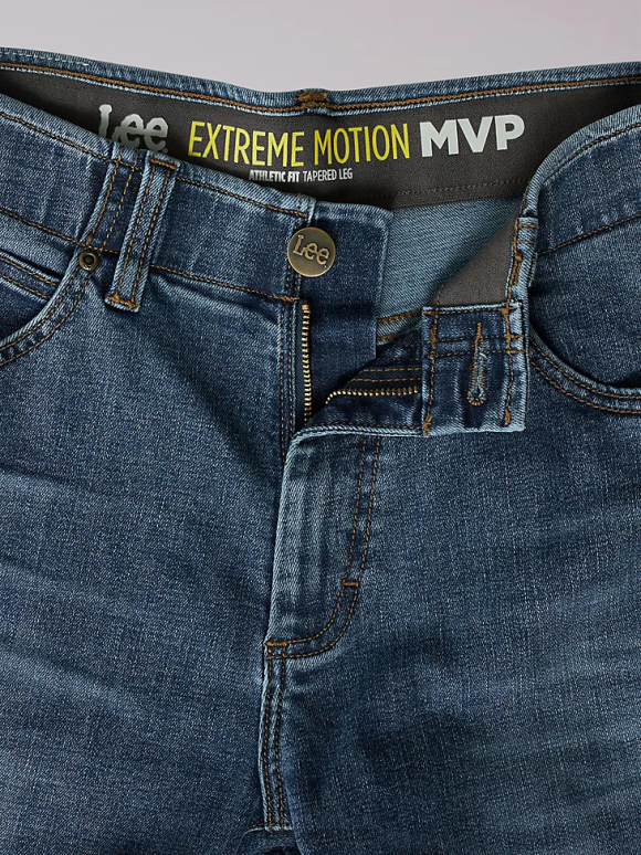 Lee hombres vaqueros de ajuste atlético mvp de movimiento extremo nico ropa Z6H6F585