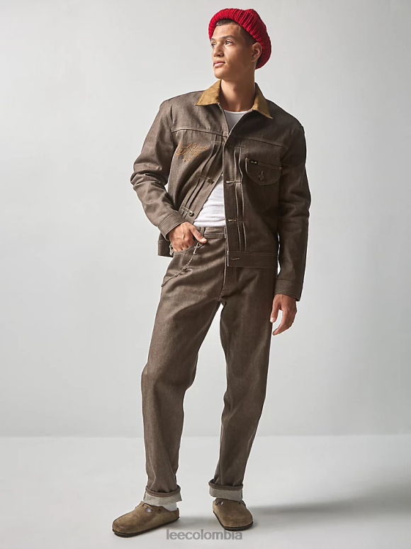 Lee x The Brooklyn Circus hombres jean vaquero 101b con hebilla trasera orillo marrón ropa Z6H6F603