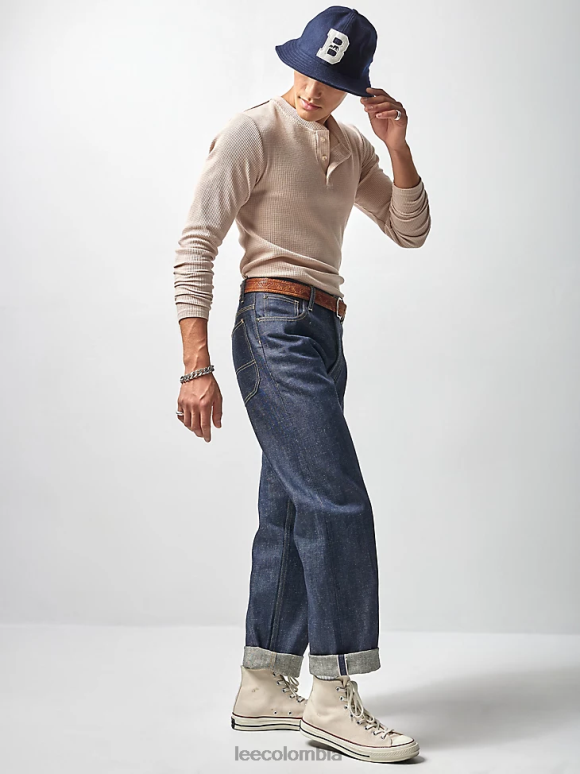 Lee x The Brooklyn Circus hombres jean vaquero 101b con hebilla trasera orillo índigo ropa Z6H6F604