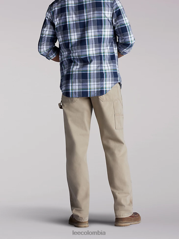 Lee hombres vaquero de carpintero lona caqui ropa Z6H6F649