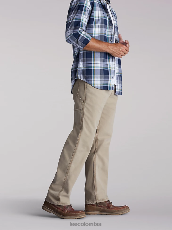 Lee hombres vaquero de carpintero lona caqui ropa Z6H6F649