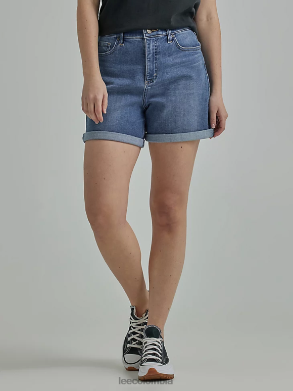 Lee mujer pantalones cortos acampanados con puños ultra lux alturas profundas ropa Z6H6F329