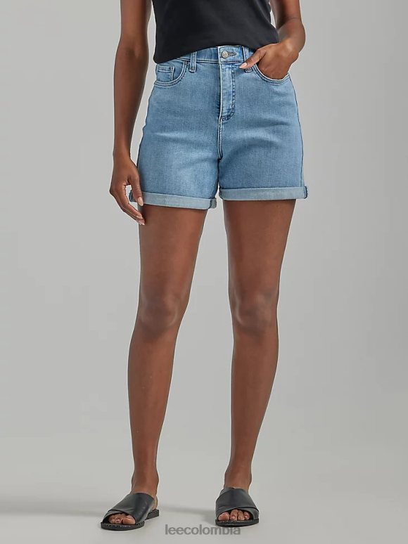 Lee mujer pantalones cortos acampanados con puños ultra lux gota de rocío ropa Z6H6F330