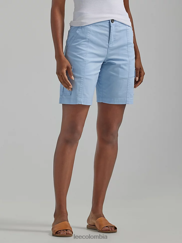 Lee mujer bermudas cargo relajadas ultra lujosas y flexibles cielo azul ropa Z6H6F255