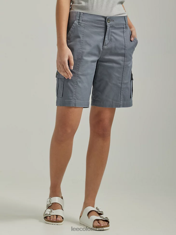 Lee mujer bermudas cargo relajadas ultra lujosas y flexibles gris tecnología ropa Z6H6F258