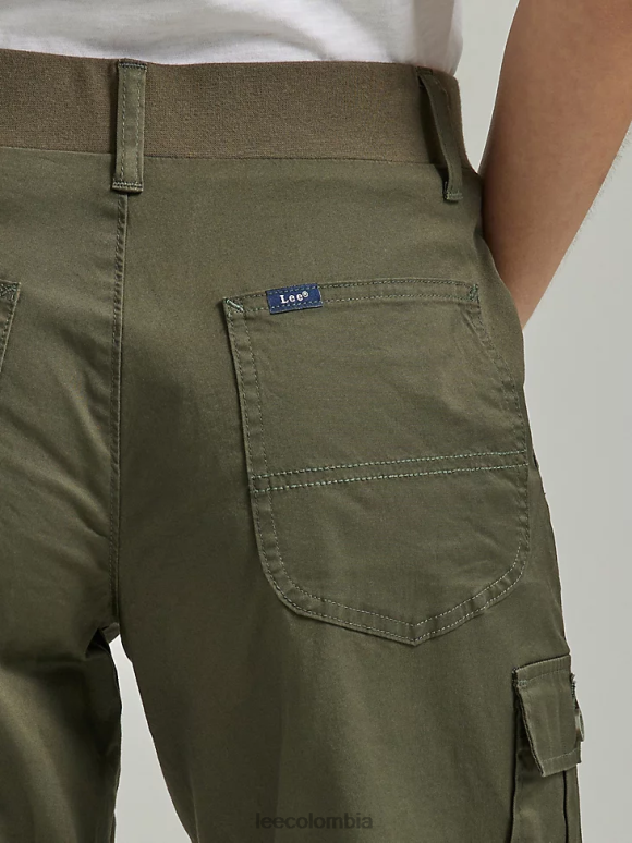 Lee mujer bermudas cargo relajadas ultra lux con flex-to-go (petite) oliva frontera ropa Z6H6F263