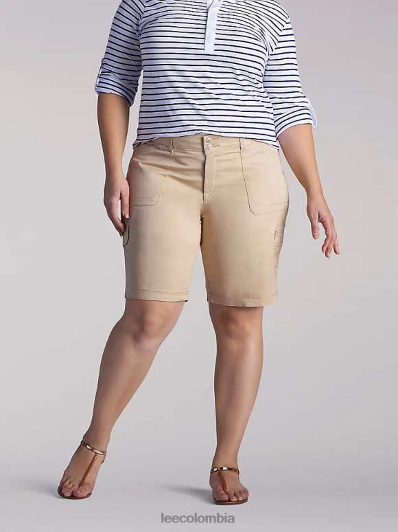 Lee mujer bermudas tipo cargo avey knitwaist de corte relajado (plus) cafetería ropa Z6H6F291