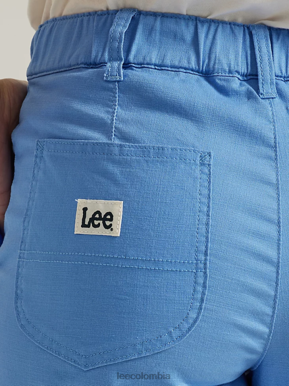 Lee mujer legendario rodado corto nuevo azul ropa Z6H6F273