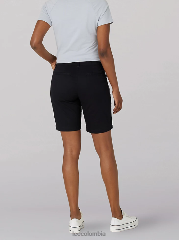 Lee mujer bermudas chinas legendarias de corte regular negro ropa Z6H6F311