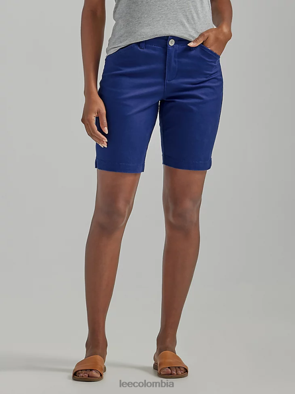 Lee mujer bermudas legendarias de ajuste regular azul medieval ropa Z6H6F306