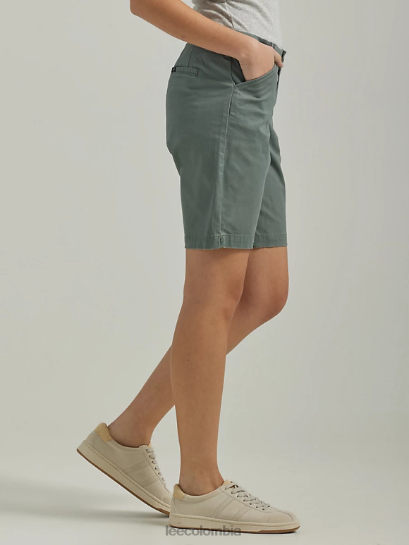 Lee mujer bermudas legendarias de ajuste regular fuerte verde ropa Z6H6F307