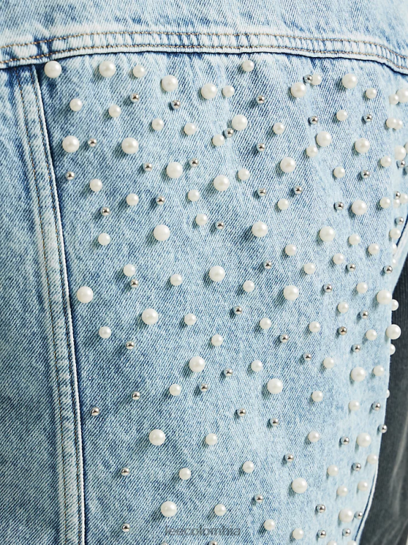 Lee mujer chaleco de mezclilla perla foto sensible ropa Z6H6F411