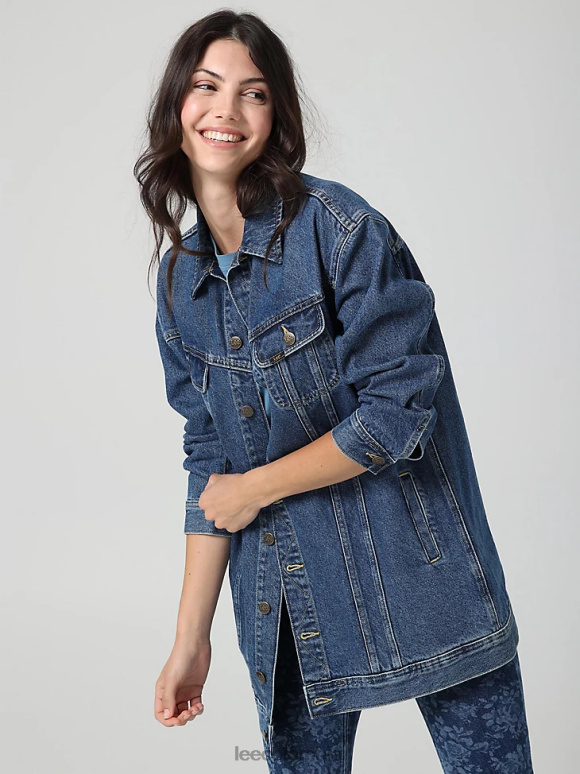 Lee mujer chaqueta de jinete larga colección europea molino de piedra ropa Z6H6F416