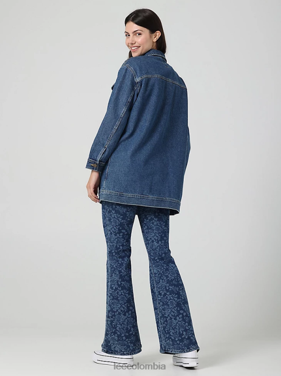 Lee mujer chaqueta de jinete larga colección europea molino de piedra ropa Z6H6F416