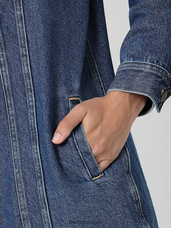 Lee mujer chaqueta de jinete larga colección europea molino de piedra ropa Z6H6F416